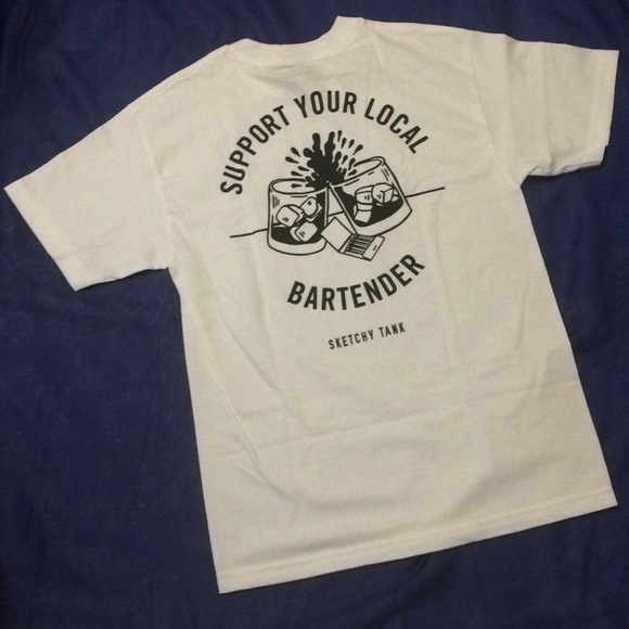 Sketchy Tank Mens Medium T Shirt White Nwt